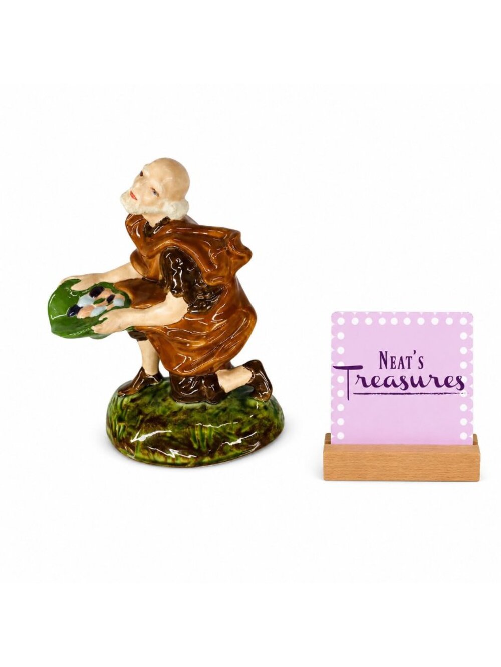 Vintage 70's Atlantic Mold BEGGER MAN Shepherd Piper Nativity Ceramic Figurine
